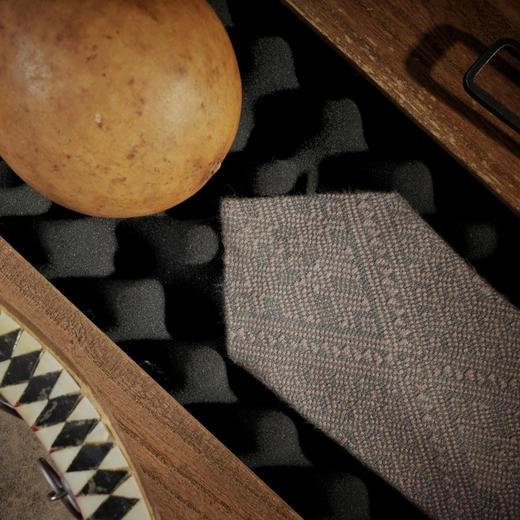 【梭说】素系列 纯手工限量设计领带 侗族传统织锦工艺 棉 商品图3