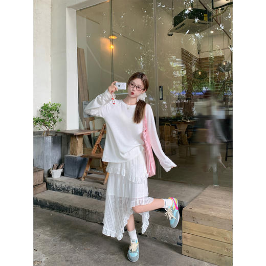 <曾小咸推荐>3.21现货秒杀 ！微信超特价！韩系花边长袖防晒T恤 日常149.99 立减80 秒杀69.99！！ 商品图3