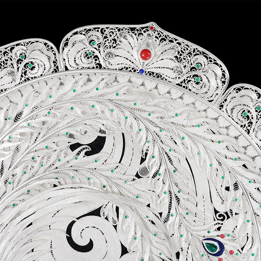 子佩集S999银手工银花丝【凤舞云霄花丝盘】大师工坊原创设计【FWYX】2506 商品图11