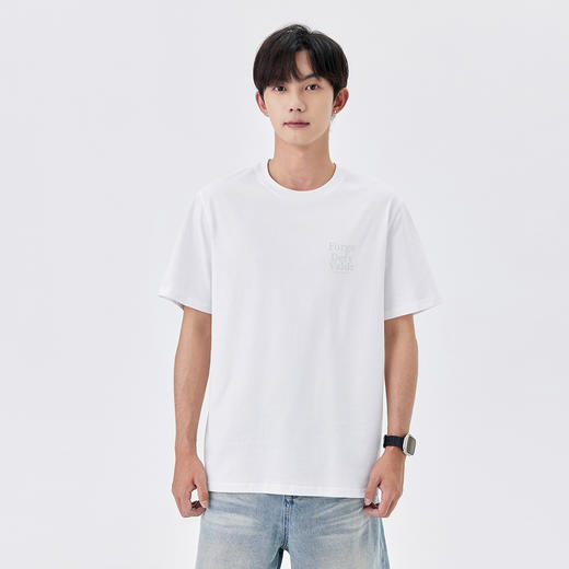 gxgjeans男装 【100%棉】男士字母印花短袖25夏款舒适百搭多色青少年T恤K&C 商品图3