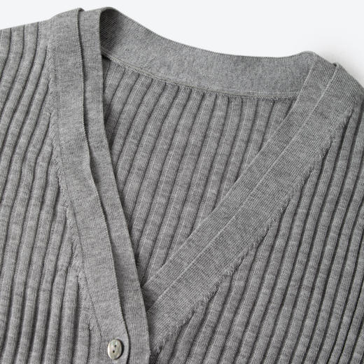 【商场同款】诗凡黎格雷系天丝针织2025夏新款V领上衣女3G5231921 商品图2