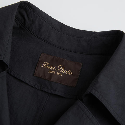 ROMI STUDIO“自我风度”独特微磨毛肌理翻领腰带风衣 RWCAWG4798 商品图2