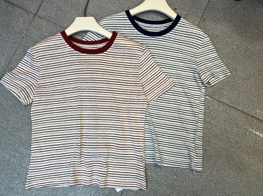 【门店同款】ENJOY夏季圆领撞色条纹T 162799151 商品图0