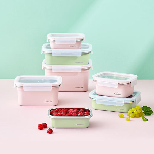 乐扣乐扣保鲜盒316不锈钢食品冰箱收纳LST511 商品图6