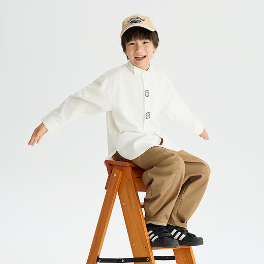 漫画家【好朋熊衬衫】儿童衬衫气质优雅翼领精致刺绣学院衬衫男女 商品图1