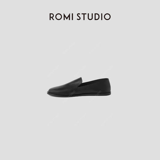 ROMI STUDIO“复古英伦”100%牛皮简约一脚蹬平底乐福鞋 RWCRP34096【现货】 商品图1