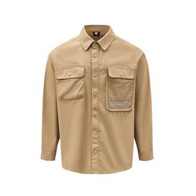 【云粉节】【95折】6楼卡特CAT秋款网装口袋休闲长袖衬衣浅卡其色CO3SHW36051C12，吊牌价728，现价692