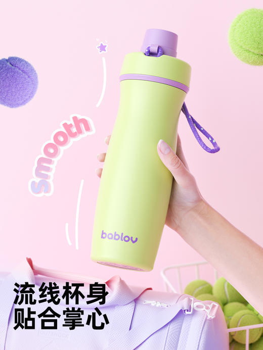 bablov运动便携保温杯女新款2025高颜值水杯夏季外出水壶保冷杯子 商品图3