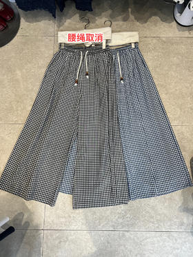 【门店同款】ENJOY夏季韩系慵懒格纹裤 164194462