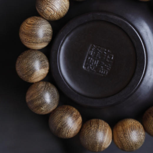 【青山特惠】14mm*15颗 野生老料文莱沉香手串 重20.8g c9007 商品图2