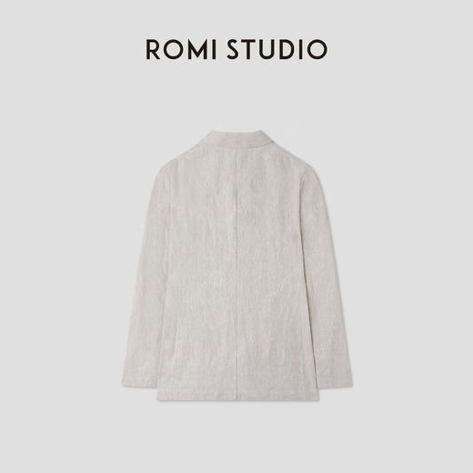ROMI STUDIO“自我轮廓”100%亚麻经典老钱轻薄西装外套 RWCAS64061 商品图1