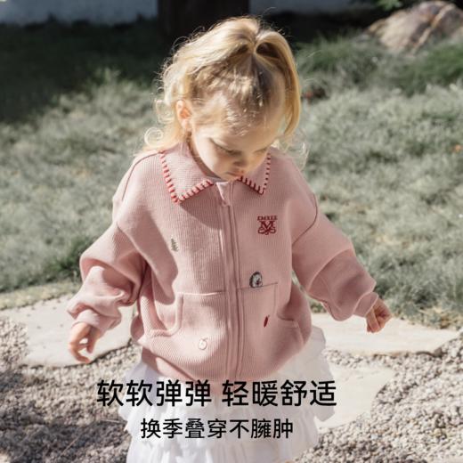 【宝宝服饰】嫚熙童装2025新款外套秋款男女童华夫格上衣 商品图3