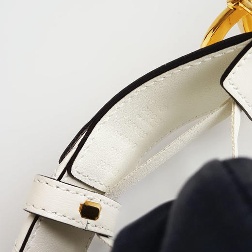 【98新】Gucci古驰白色互扣式金扣双G腰带女士现售价：1799！250725NJS11 商品图4