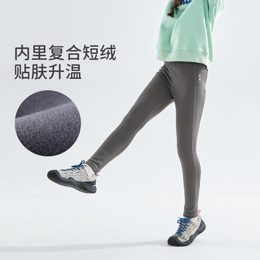 cicochild 25年秋季新款亲子女童加绒打底裤高弹无痕腰保暖紧身裤 商品图3