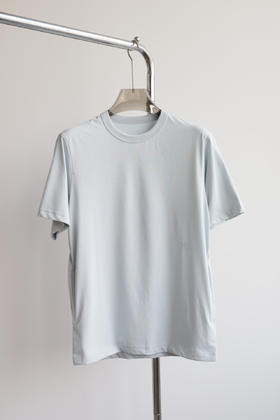 只剩蓝色勒 Y-③ 宽松版 丝光棉圆领短袖T恤 TX461