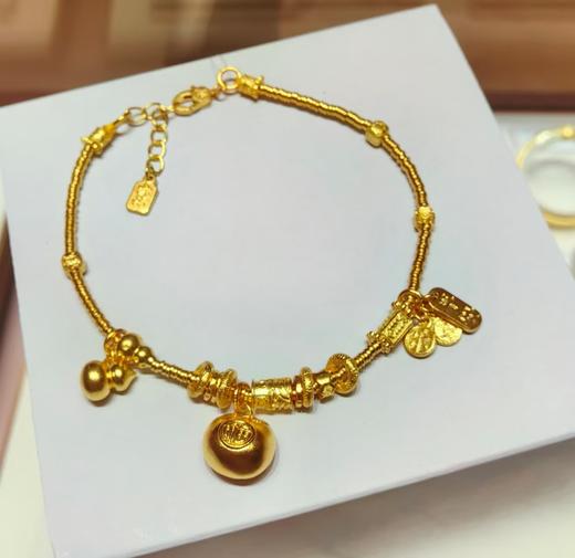 2楼六福珠宝足金克重胖福手链（约17克）） 商品图1