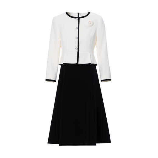 【早秋连衣裙】EITIE爱特爱精致小香风假两件优雅气质2025秋新款连衣裙C2507824 商品图5