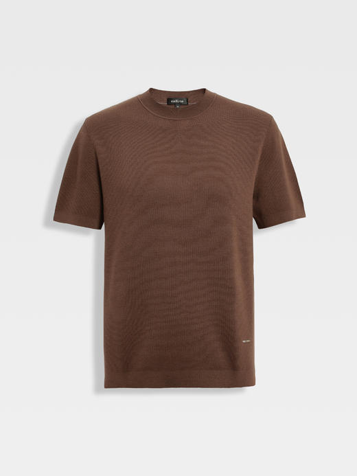 callisto燕麦卡其巴素兰羊毛短袖毛衣 商品图0