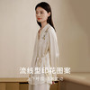 金三塔重磅真丝睡衣女100%桑蚕丝宽松舒适桂花绣花家居服衣裤套  YSFFC209 商品缩略图1