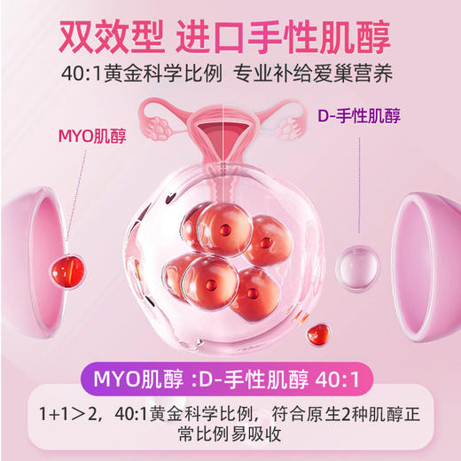 【爱康医选】少女泉肌醇plus手性myo肌醇辅酶q10活性叶酸维生素d 商品图1