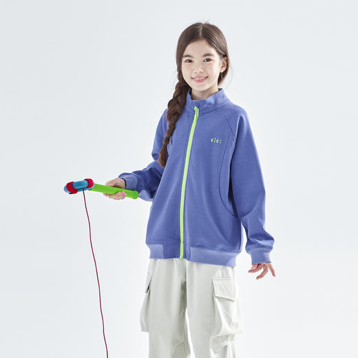 cicochild 25年秋季新款女童拉链卫衣外套中领加绒保暖儿童上衣 商品图4