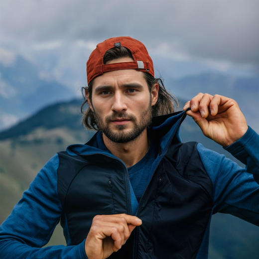 灰壳美利奴羊毛速秋冬保暖连帽抓绒外套户外徒步登山软壳防风干衣 商品图2