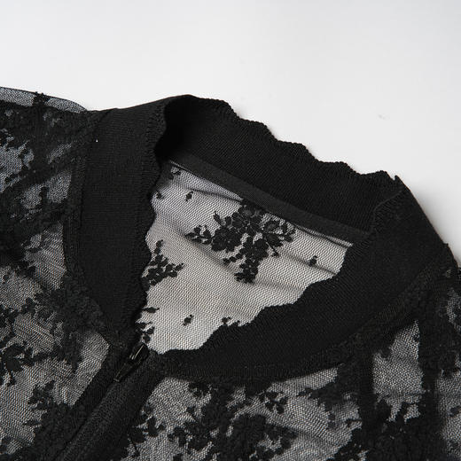 谜底蕾丝外套2025秋季新款复古文艺百搭宽松薄款棒球服25CMW5002 商品图3