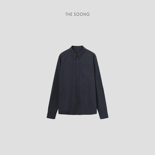 THESOONG|"精简廓形"纯棉透气舒适肤感翻领口袋衬衫外套HBCS7566 商品图5