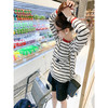 <曾小咸推荐>撞色条纹宽松长袖针织衫 商品缩略图3