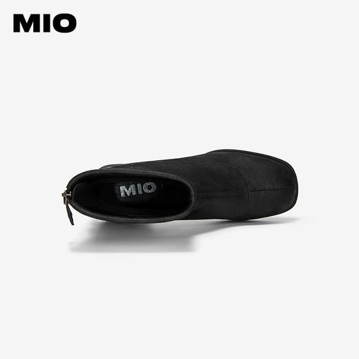 MIO米奥时装靴圆头高跟增高弹力靴时尚百搭纯色女靴M255625065 商品图3