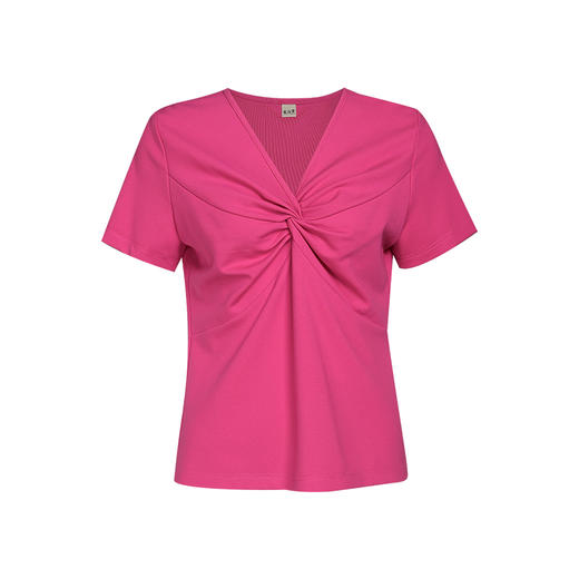 【夏季新品T恤】虹裳蝶褶修身短袖上衣 | 现货加急发 商品图4