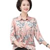 W592-1809-75-98 2025夏季新款杭州妈妈装真丝香云纱衬衫中老年洋气小衫时尚上衣 商品缩略图4