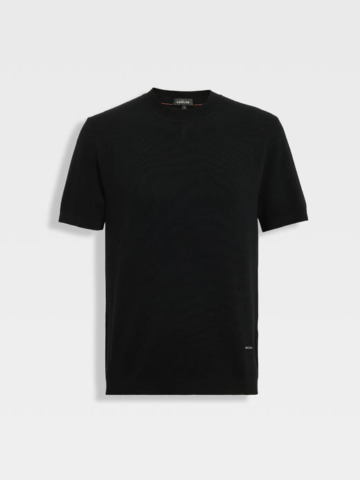 callisto燕麦卡其巴素兰羊毛短袖毛衣 商品图5