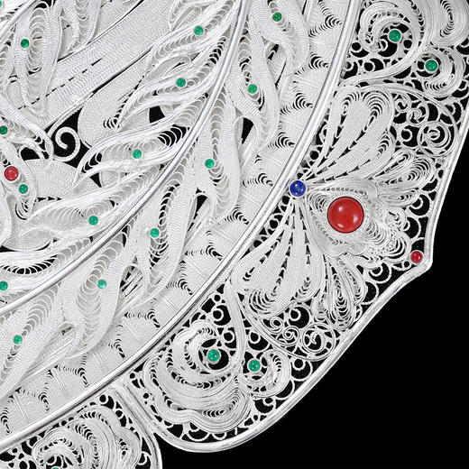 子佩集S999银手工银花丝【凤舞云霄花丝盘】大师工坊原创设计【FWYX】2506 商品图14