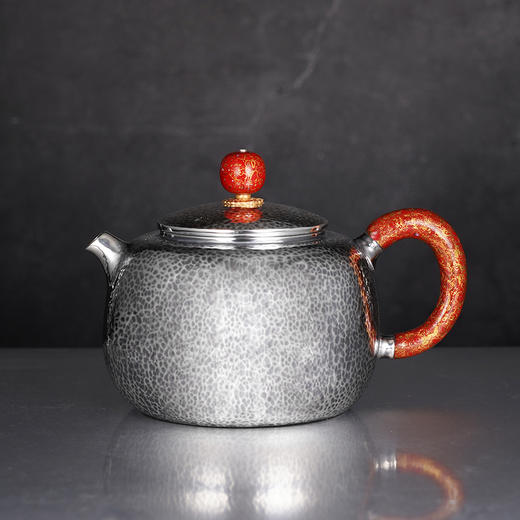 子佩集S990【雪霁初霞】摆件提梁壶小茶壶公道杯套装【HY011】【HY012】【HY013】原创作品锤纹镜面 商品图2