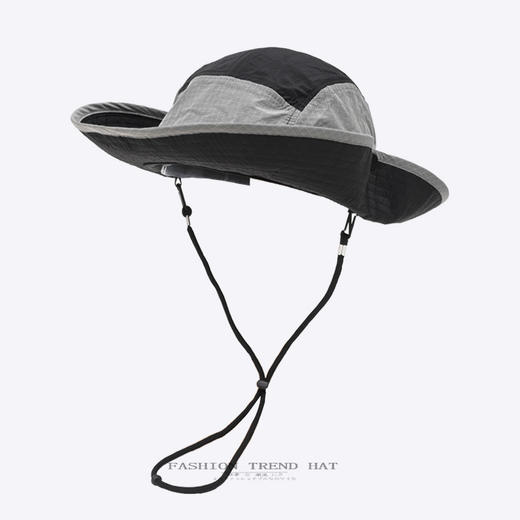 【山系户外❗轻薄大檐渔夫帽】高效防晒穿戴舒适，轻巧耐脏可水洗，快速排湿透气不闷，轻盈不压发型，男女夏季出游防晒拼色透气遮阳工装登山帽QQ 商品图1