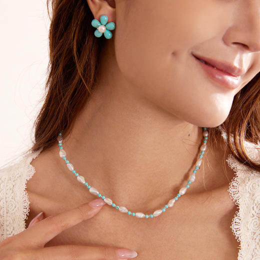 Manreya玛芮雅“珠络青漪“淡水珍珠项链锁骨链女精致|淡水珍珠，长度41+4cm 商品图1