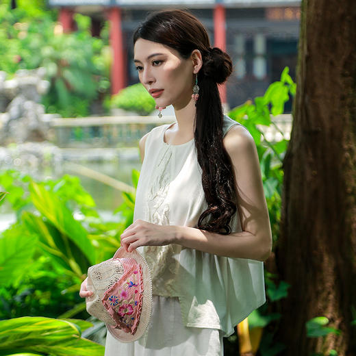 绮簇团花绣花礼帽 | 粉色刺绣优雅款 商品图2