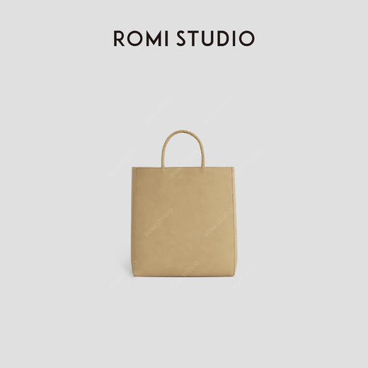 ROMI STUDIO 首饰袋 100磨砂牛皮革复古方形托特手提包RWCAP34635 商品图0