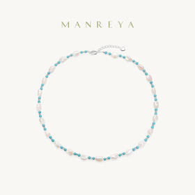 Manreya玛芮雅“珠络青漪“淡水珍珠项链锁骨链女精致|淡水珍珠，长度41+4cm