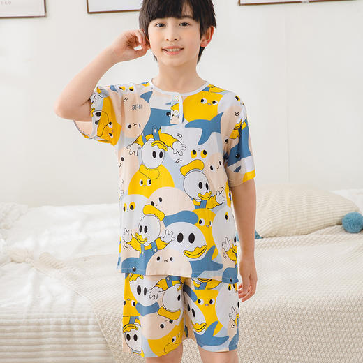 【YW】无忧购儿童棉绸睡衣套装短袖短裤空调服家居服MCSD（截单后3-5天发货) 商品图5
