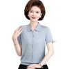 W547-5807-78-138新款妈妈夏装洋气冰丝短袖T恤上衣中老年女宽松针织时尚小衫 商品缩略图4