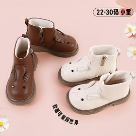 贝贝怡2025秋季新款女童马丁靴时尚百搭户外鞋儿童潮流休闲中帮皮鞋ZB4EX009