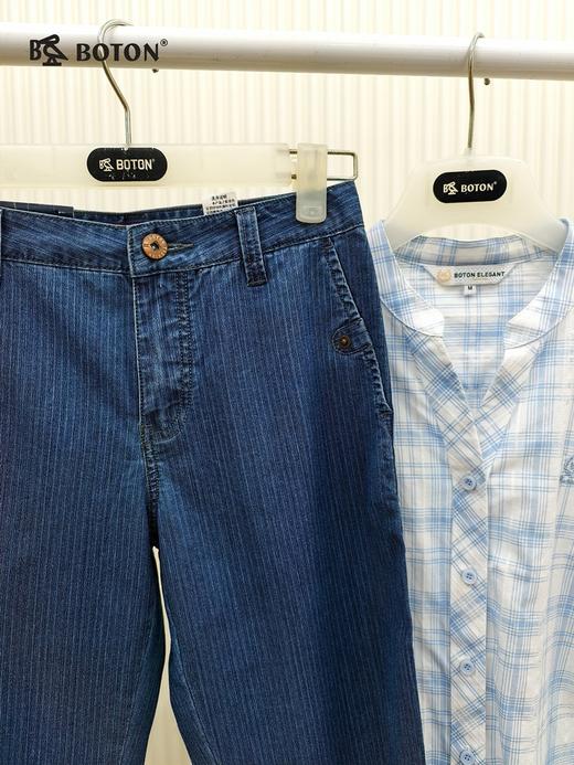 【第2件半价！尾货清仓不退换】波顿女士弹力牛仔七分裤修身显瘦夏季百搭LE323 商品图2
