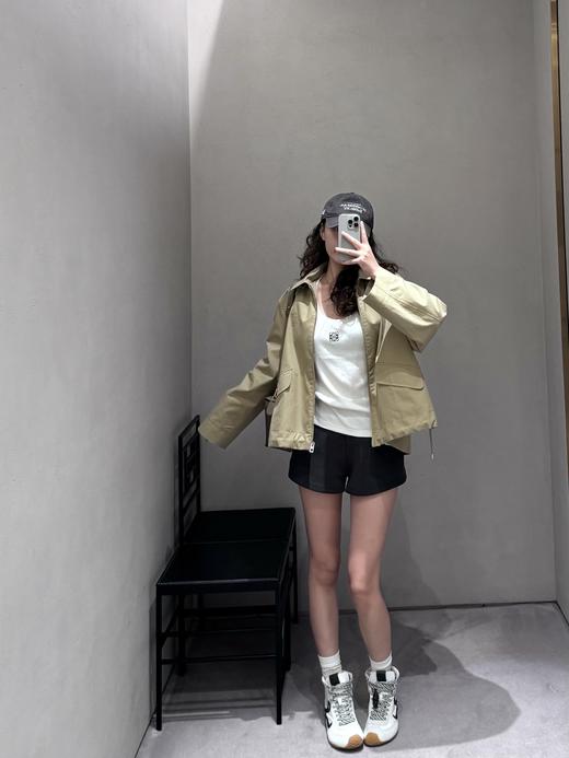 罗意威 25Fw秋冬新款 微标刺绣口袋抽绳宽松连帽风衣外套（ZY*MM） 商品图4