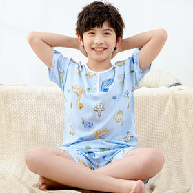 【YW】无忧购儿童棉绸睡衣套装短袖短裤空调服家居服MCSD（截单后3-5天发货)