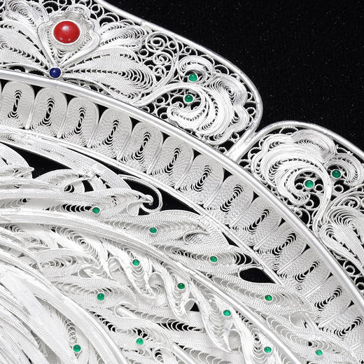 子佩集S999银手工银花丝【凤舞云霄花丝盘】大师工坊原创设计【FWYX】2506 商品图6