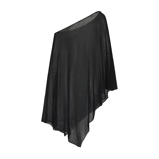 Ruohan 25PF 驼色/黑色水溶羊绒针织披肩 商品图12