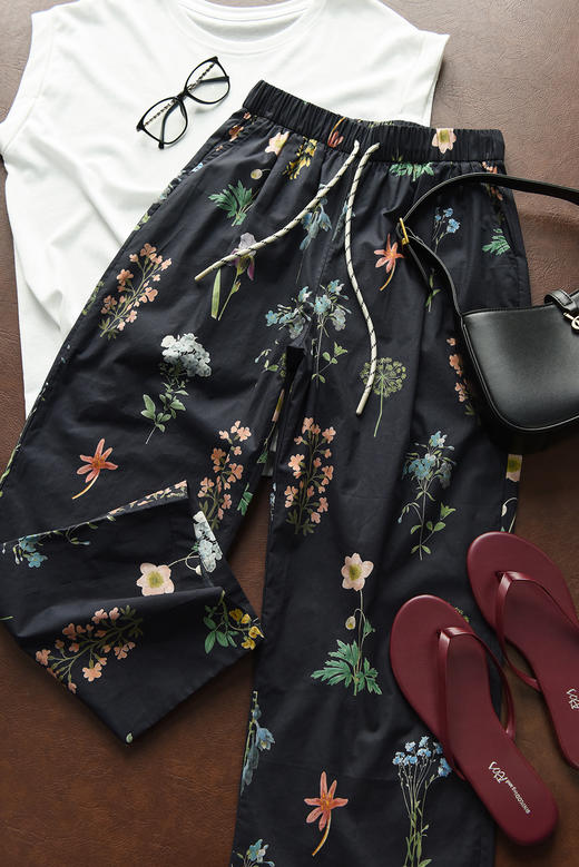 独特还花奶奶裤显瘦九分裤梨形身材救星来了 商品图9