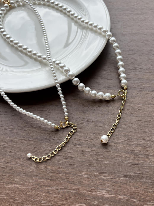 小众品牌正品简约经典优雅温柔珍珠真锆钻项链 商品图6